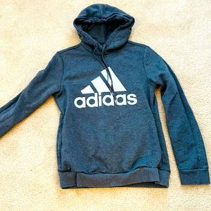Adidas Grey Hooded Sweatshirt